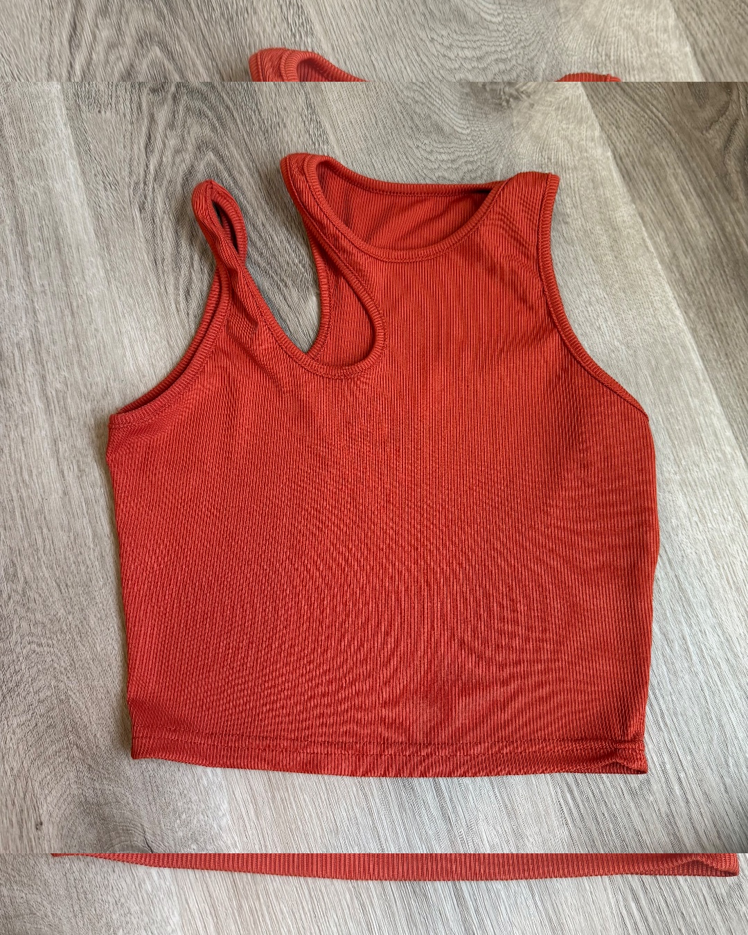 Orange cropped tank
