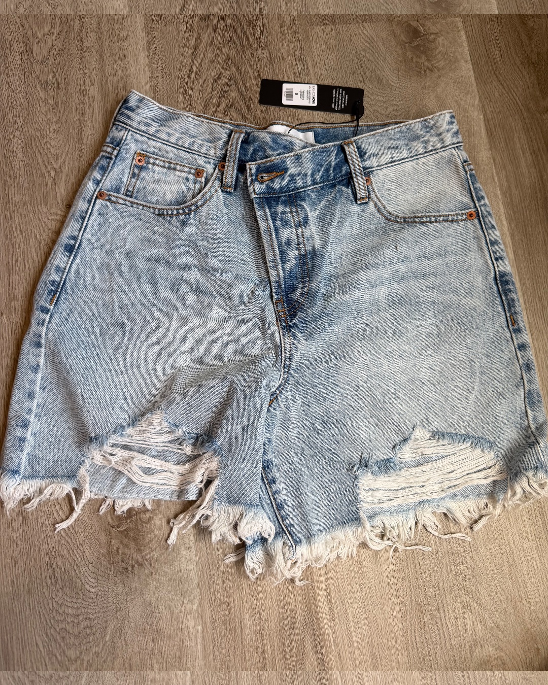 Denim Crossover Shorts